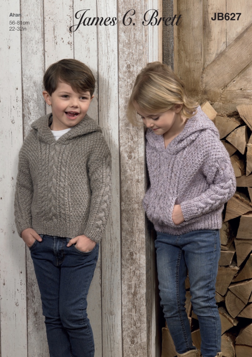 Child's aran hotsell sweater pattern free