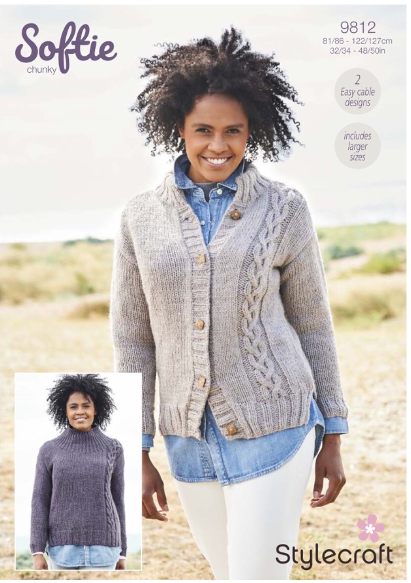 Softie Chunky 9812 Cardigan / Jacket / Sweater pattern - Spotted Sheep