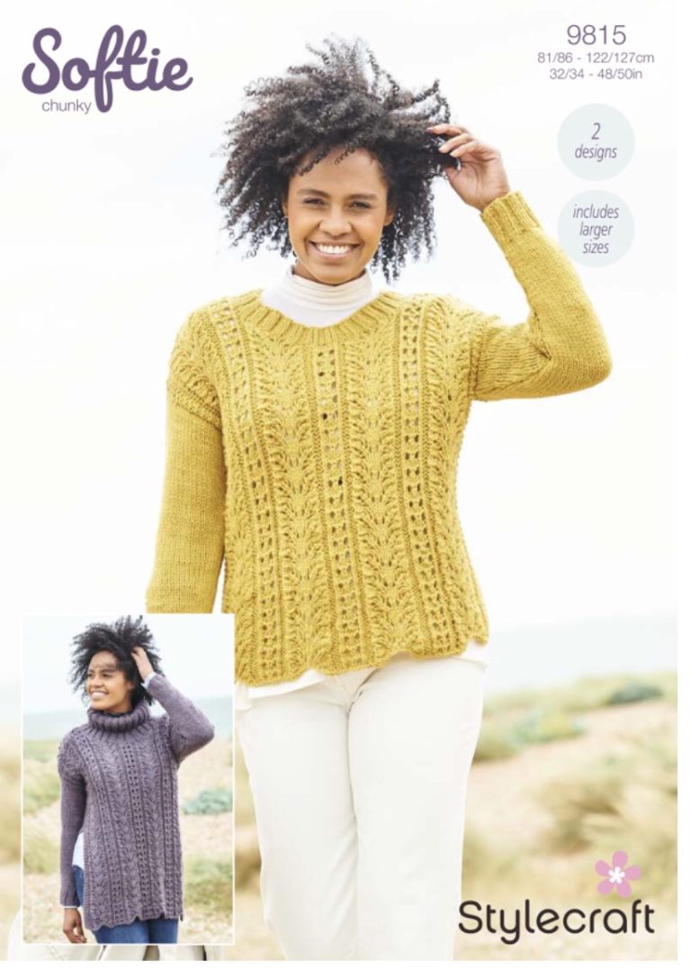 Stylecraft Softie Chunky 9815 V neck / Polo neck sweaters - Spotted Sheep