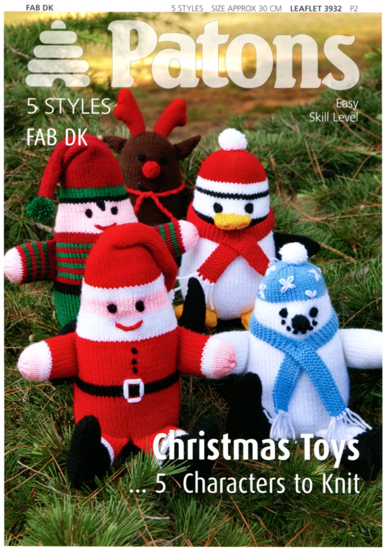 Christmas Toys Patons Toy Knitting Pattern Booklet 3932 