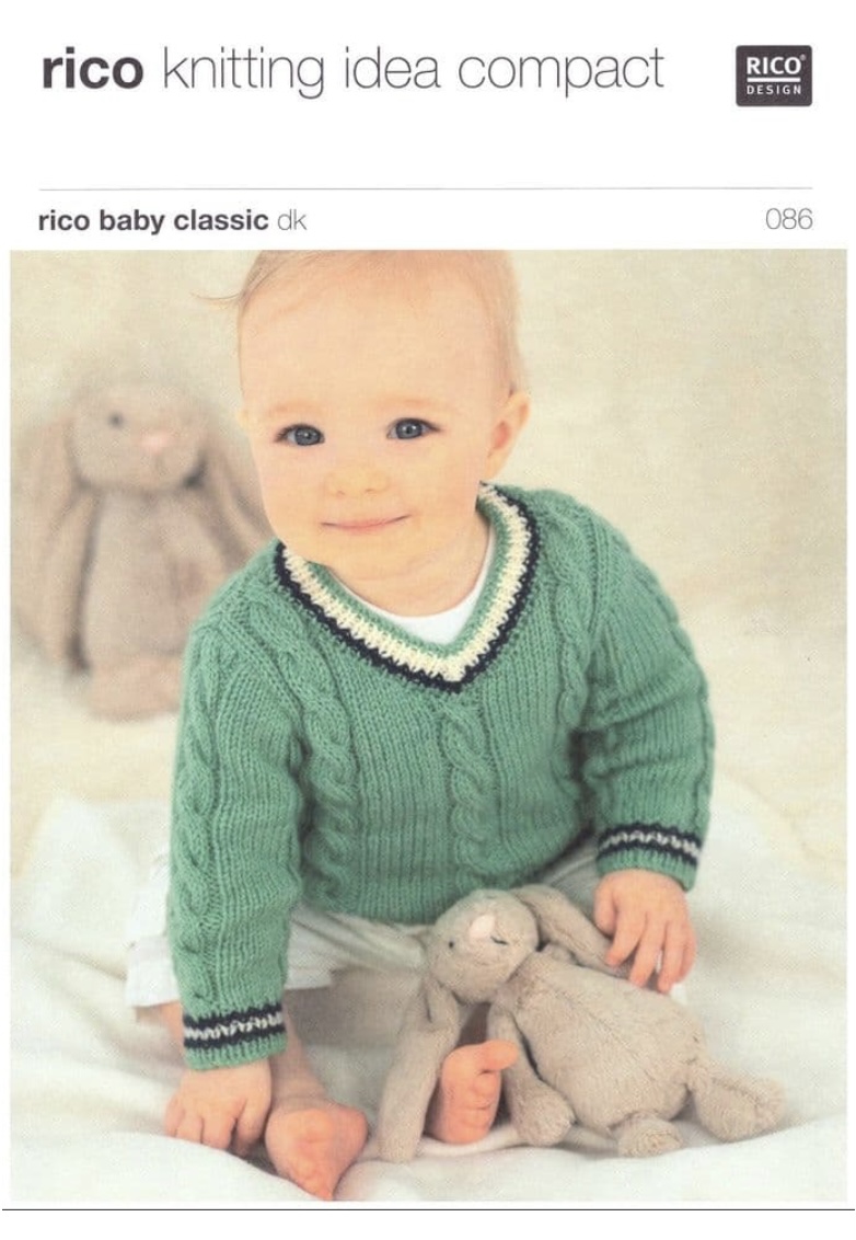 Rico 086 dk Cricket style sweater & tank top knitting pattern