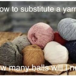 How to substitute yarns!